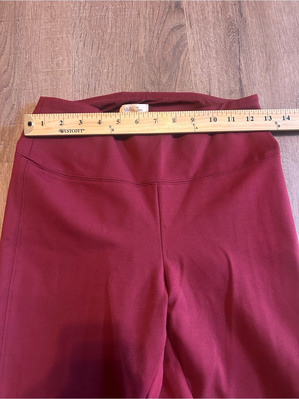Matilda Jane Burgundy Skinny Ponte Pants Small NWOT - Picture 3 of 9